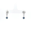 Sapphire Diamond Accent Drop Earrings