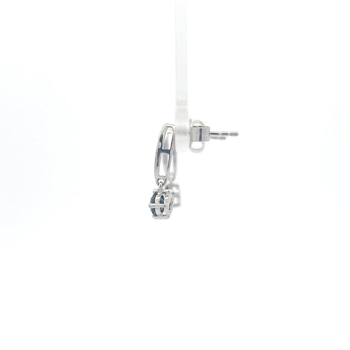 Sapphire Diamond Accent Drop Earrings