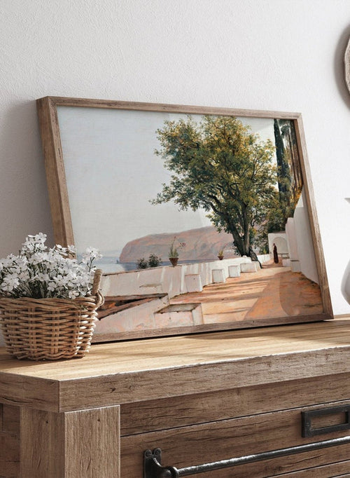 "Scene near Sorrento Overlooking the Sea" Art Print_Sugar & Canvas_Martinus Rørbye