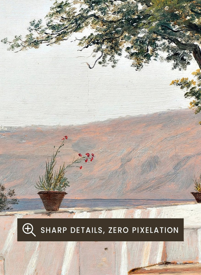"Scene near Sorrento Overlooking the Sea" Art Print_Sugar & Canvas_Martinus Rørbye