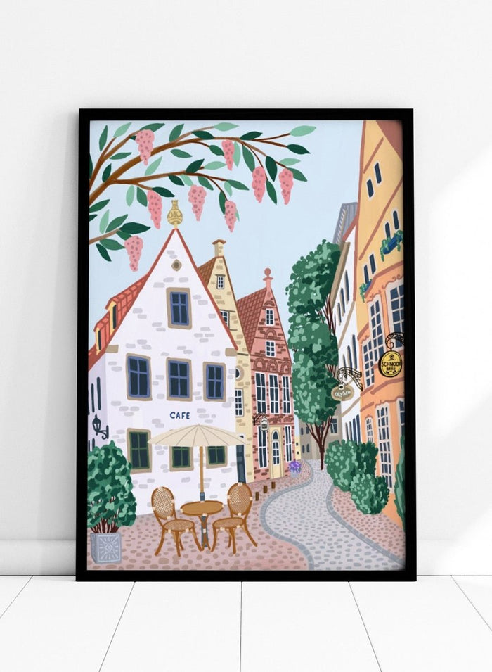 Schnoor Village Germany Travel Art Print_Sugar & Canvas_Sugar & Canvas