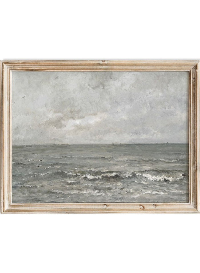 "Seascape" Art Print_Sugar & Canvas_Charles Francois Daubigny