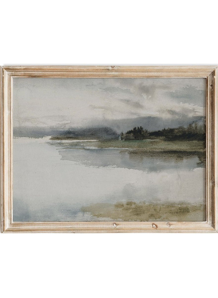 "Seashore in the Evening; Landscape" Art Print_Sugar & Canvas_Albert Edelfelt