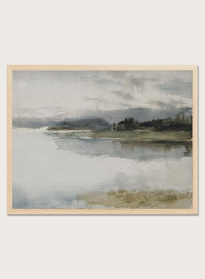 "Seashore in the Evening; Landscape" Art Print_Sugar & Canvas_Albert Edelfelt