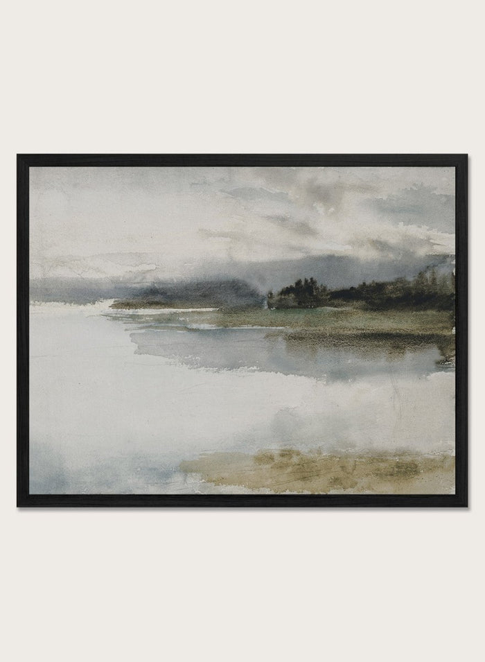 "Seashore in the Evening; Landscape" Art Print_Sugar & Canvas_Albert Edelfelt