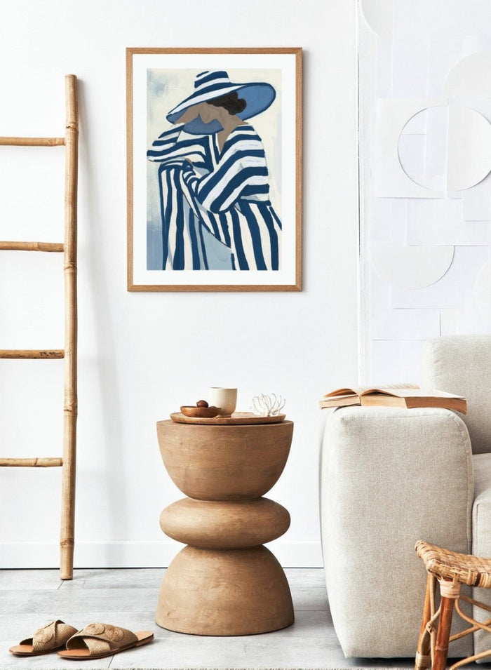 ‘Seated by the Sea’ Aesthetic Art Print_Sugar & Canvas_Sugar & Canvas