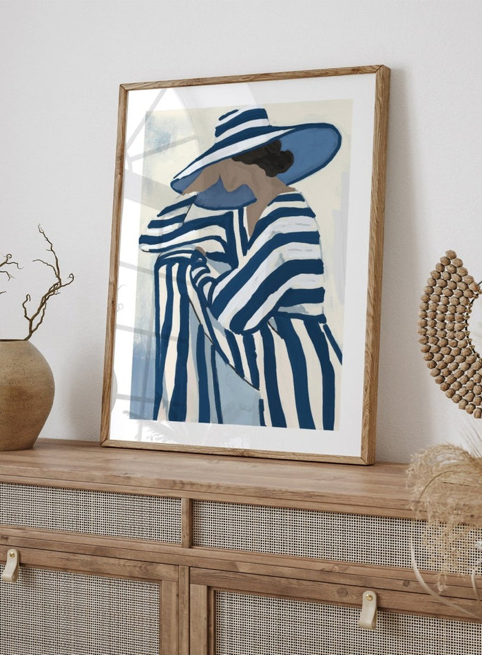 ‘Seated by the Sea’ Aesthetic Art Print_Sugar & Canvas_Sugar & Canvas