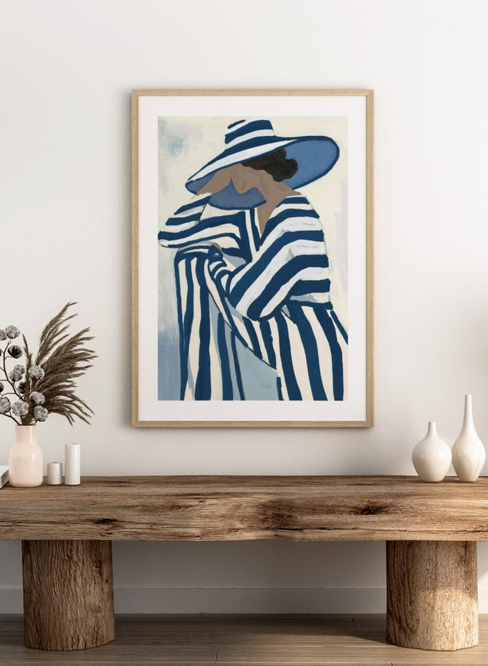 ‘Seated by the Sea’ Aesthetic Art Print_Sugar & Canvas_Sugar & Canvas