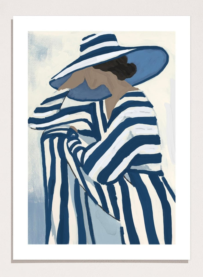 ‘Seated by the Sea’ Aesthetic Art Print_Sugar & Canvas_Sugar & Canvas