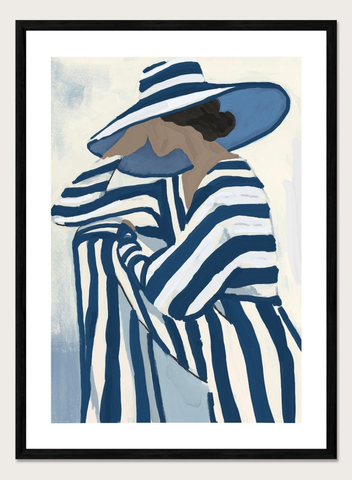 ‘Seated by the Sea’ Aesthetic Art Print_Sugar & Canvas_Sugar & Canvas