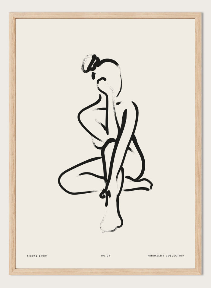 "Seated Figure No.03" Art Print