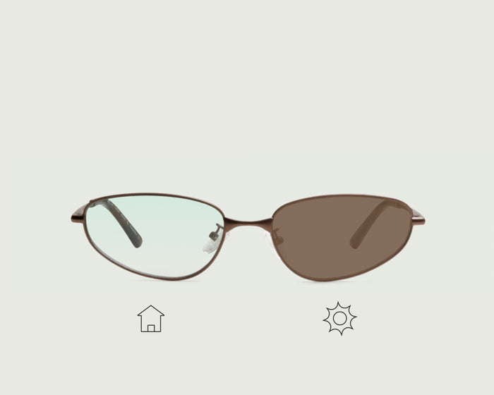 Portobello Adaptive::Selene Eyeglasses cateye Brown metal front