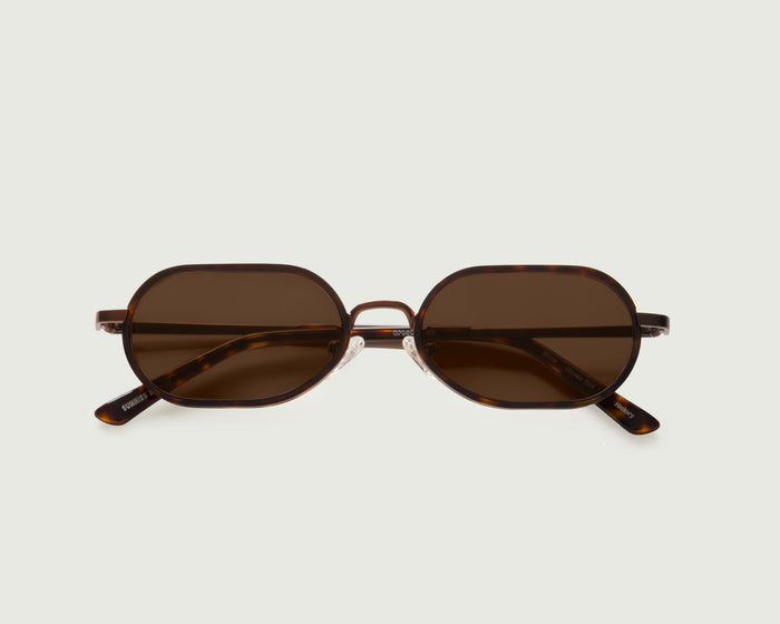 Classic Tort:: Sunglasses Oval tort recycled polyester top