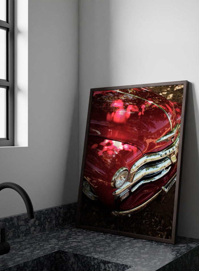 Shot by Clint - Vintage Red Car Art Print_Sugar & Canvas_Shot by Clint
