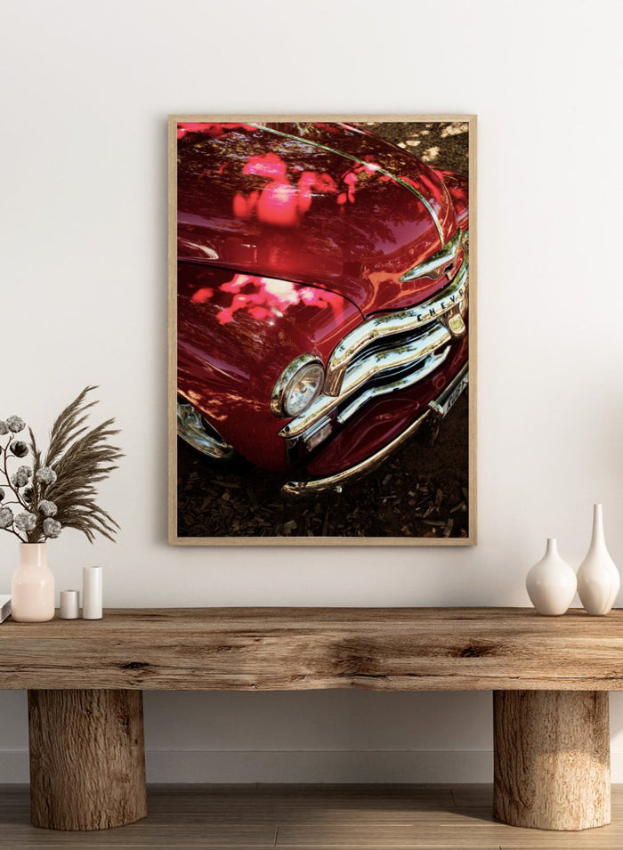 Shot by Clint - Vintage Red Car Art Print_Sugar & Canvas_Shot by Clint