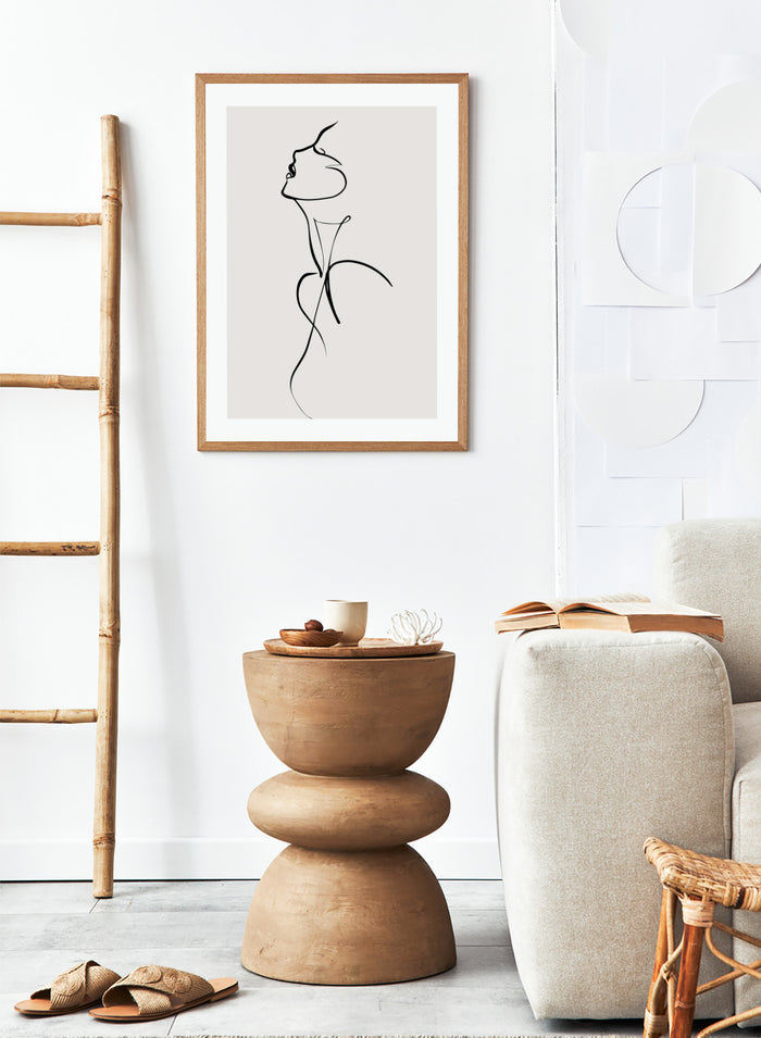 Silhouette Line Art Print