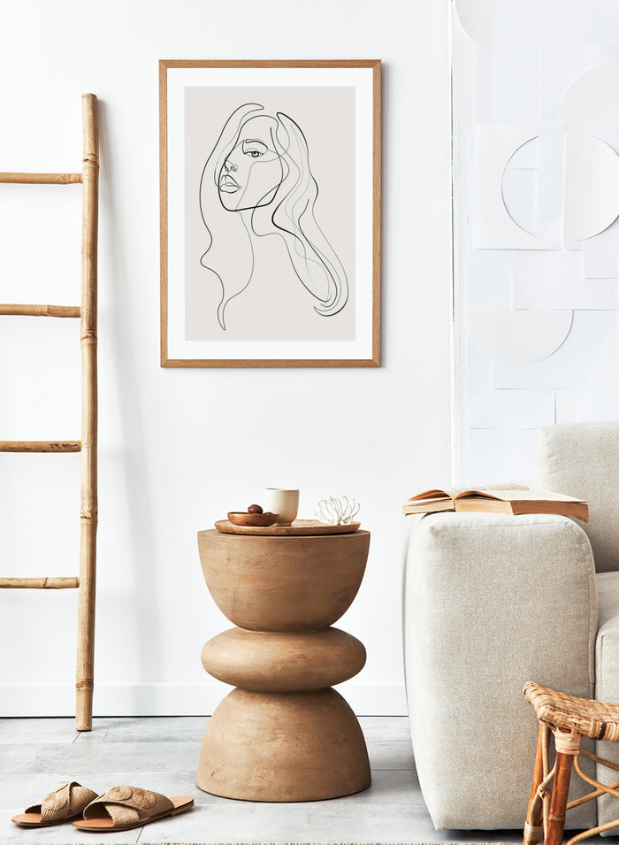 Silhouette Line Art Print