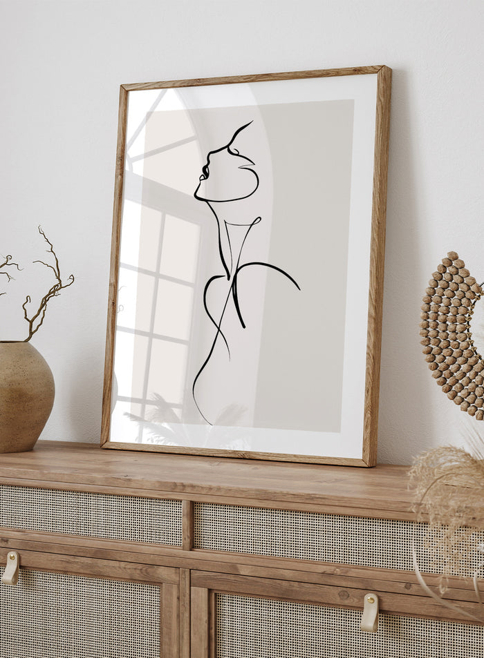 Silhouette Line Art Print