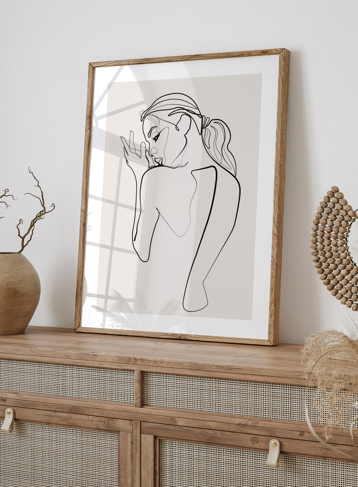Silhouette Line Art Print