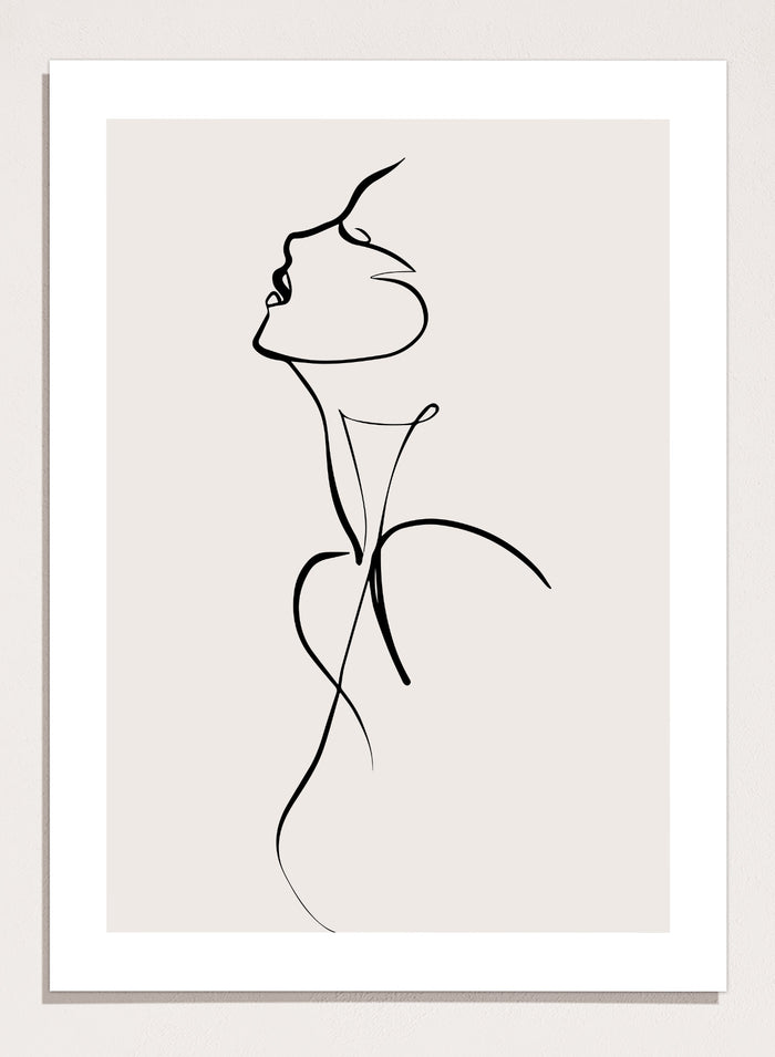 Silhouette Line Art Print