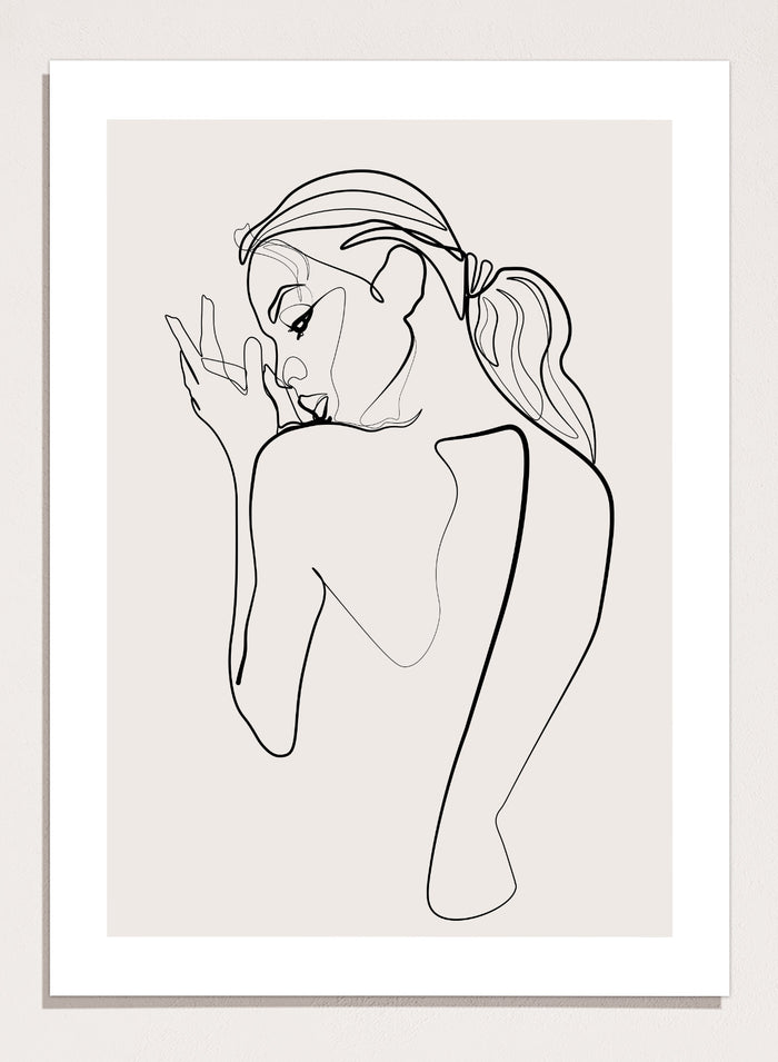 Silhouette Line Art Print