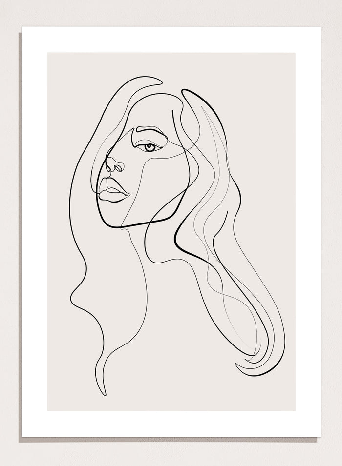 Silhouette Line Art Print