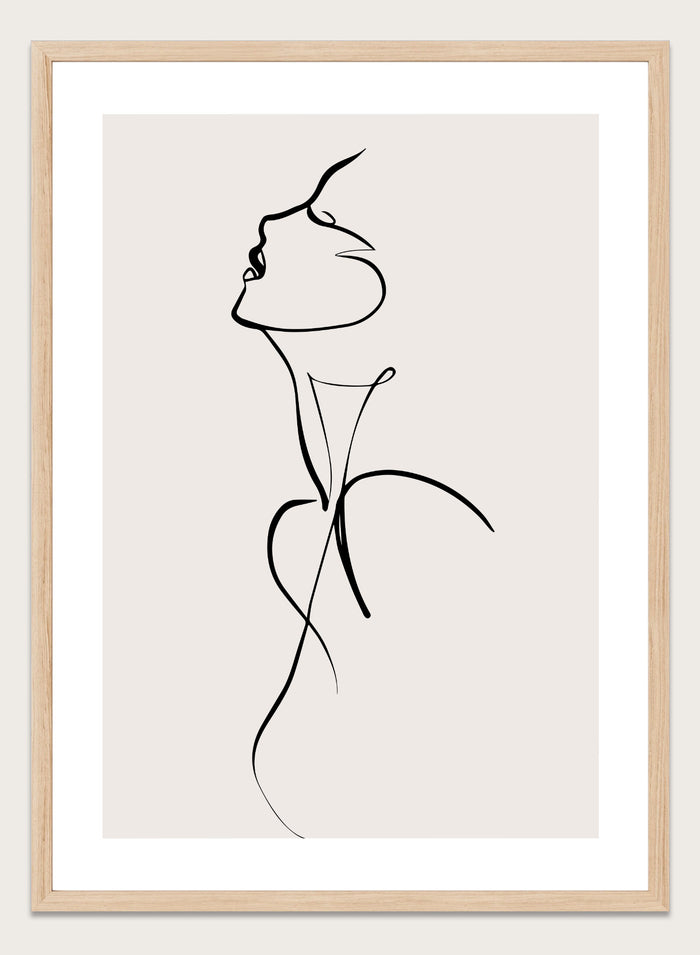 Silhouette Line Art Print
