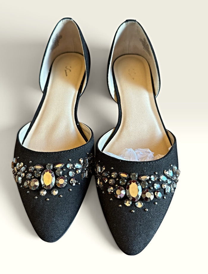 Simply Vera Preowned great condition Size 8 Black Flats