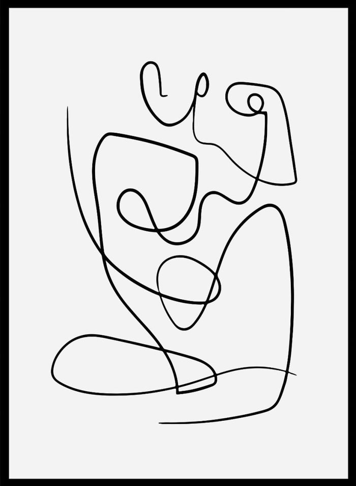 Sitting Body Figure Line Art Print_Sugar & Canvas_Sugar & Canvas