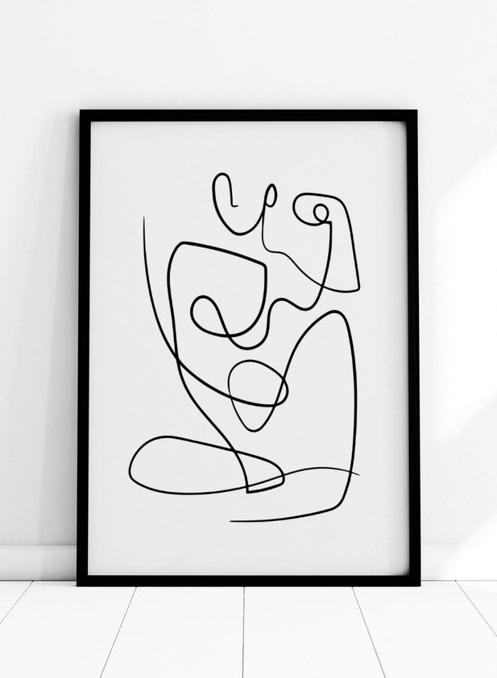 Sitting Body Figure Line Art Print_Sugar & Canvas_Sugar & Canvas