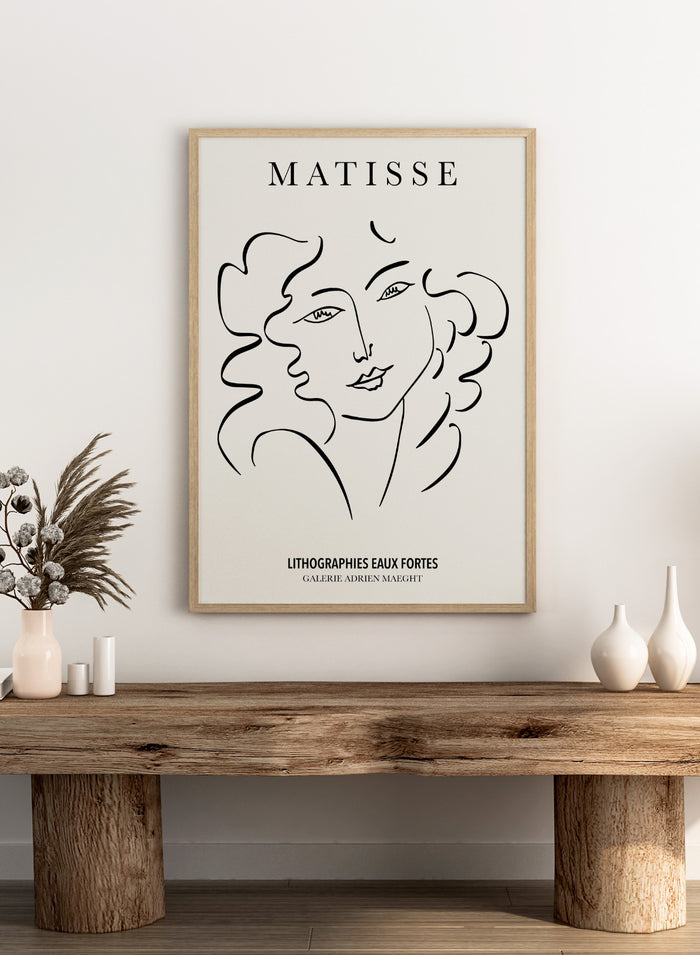 Sketch of Woman by Henri Matisse Print M72