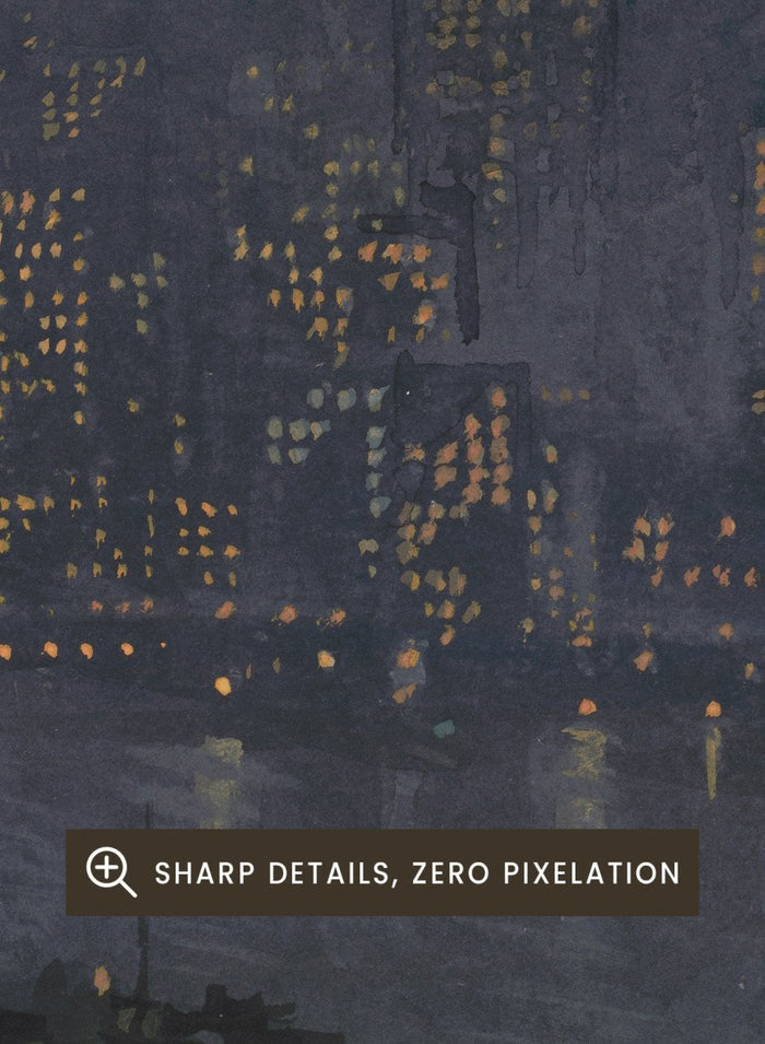 "Skyscrapers at Night" Art Print_Sugar & Canvas_Joseph Pennell