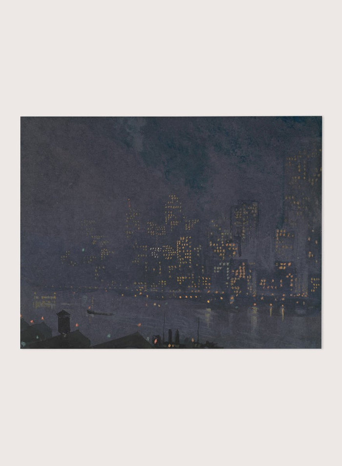 "Skyscrapers at Night" Art Print_Sugar & Canvas_Joseph Pennell