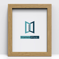 Sleek Range Oak Picture, Photo & Poster Frame with FramesPlus insert, front view