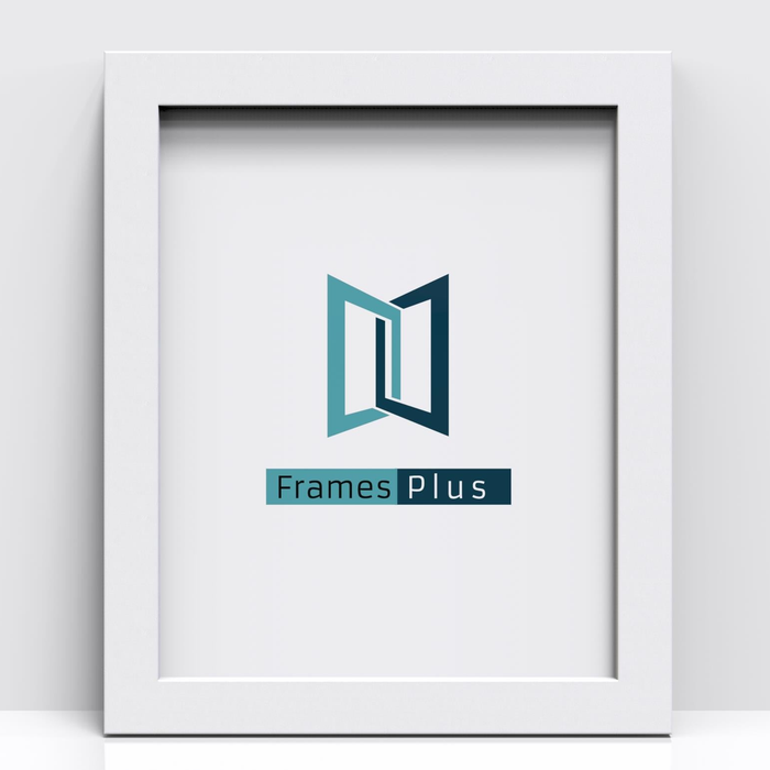 Sleek Range White Picture, Photo & Poster Frame with FramesPlus insert, front view