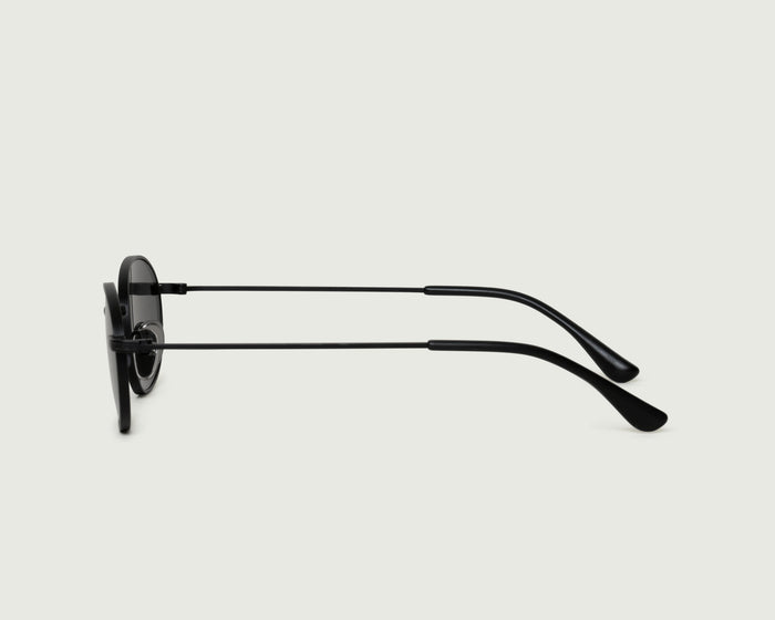 Charcoal::Sloane Sunglasses pilot Black metal side