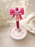 Smile face pen stand with tray