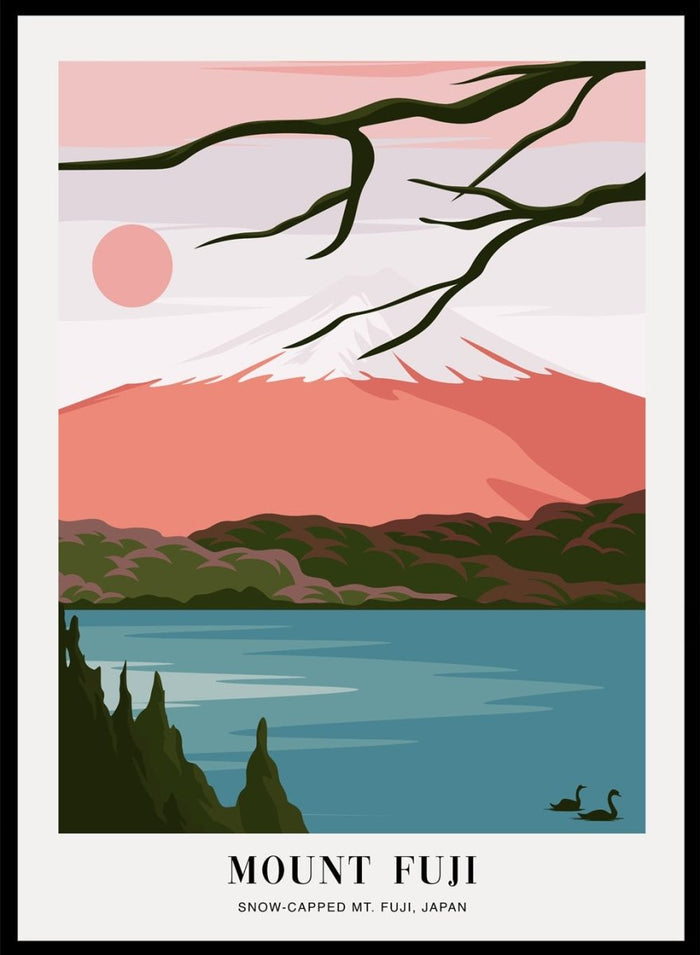 Snow Capped Mount Fuji Japan Art Print TA21_Sugar & Canvas_Sugar & Canvas
