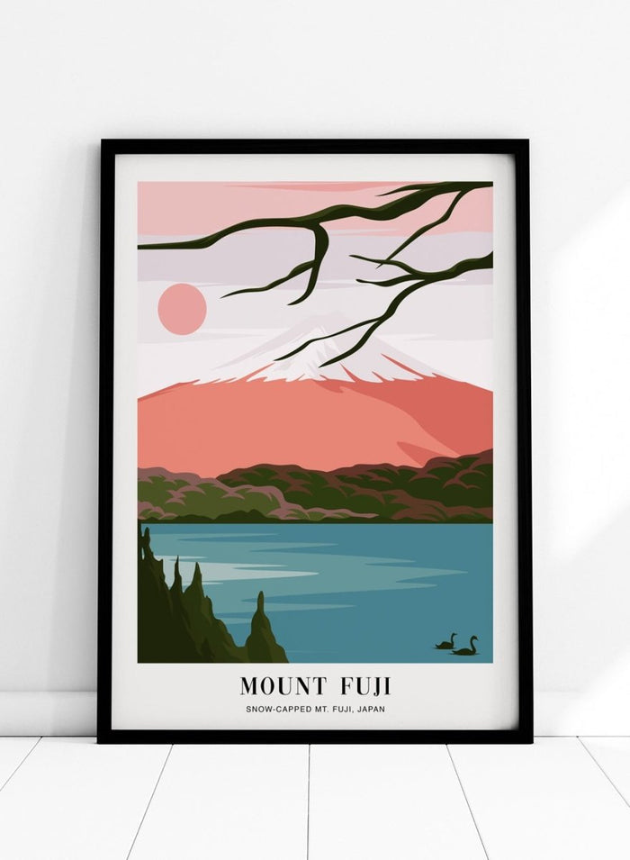 Snow Capped Mount Fuji Japan Art Print TA21_Sugar & Canvas_Sugar & Canvas