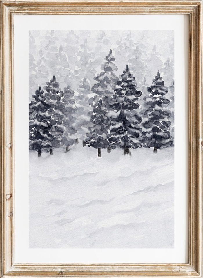 "Snow Capped Trees" Art Print_Sugar & Canvas_Sugar & Canvas