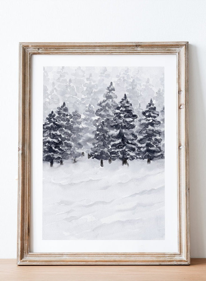 "Snow Capped Trees" Art Print_Sugar & Canvas_Sugar & Canvas