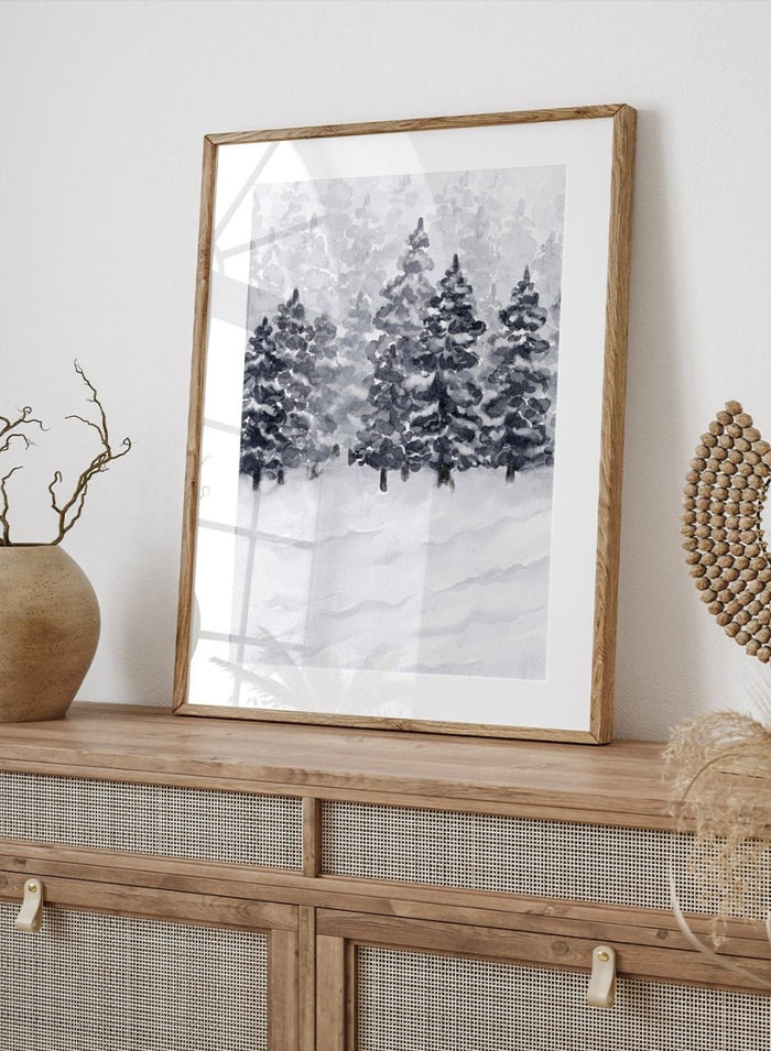"Snow Capped Trees" Art Print_Sugar & Canvas_Sugar & Canvas