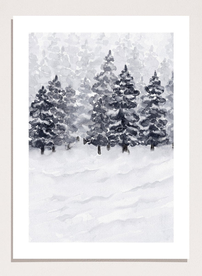 "Snow Capped Trees" Art Print_Sugar & Canvas_Sugar & Canvas