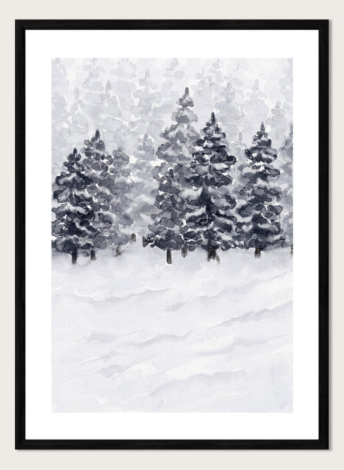 "Snow Capped Trees" Art Print_Sugar & Canvas_Sugar & Canvas