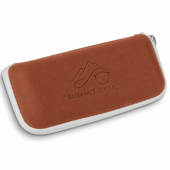 Soft Zip Sunglasses Pouch - Brown