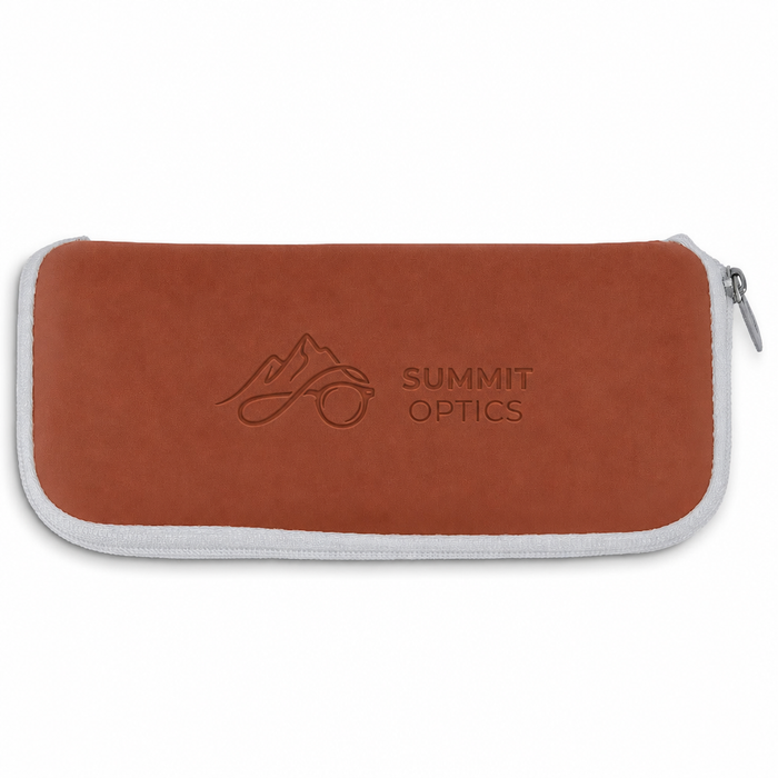 Soft Zip Sunglasses Pouch - Brown