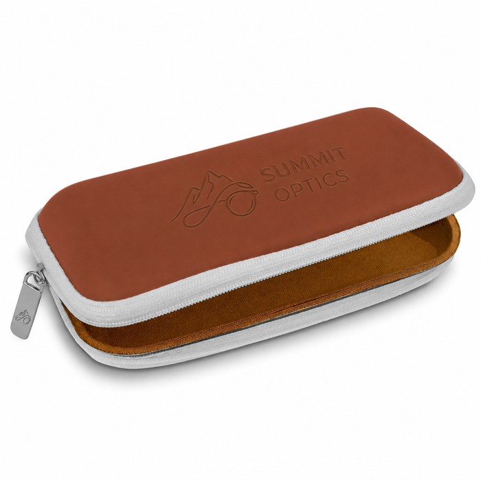Soft Zip Sunglasses Pouch - Brown