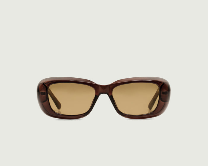 Whiskey::Sonny Sunglasses Square Brown recycled polyester front