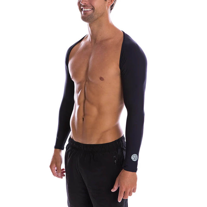 Sparms Cool Tech Plain Logo Golf Shoulder Wrap Black - 26 Unisex