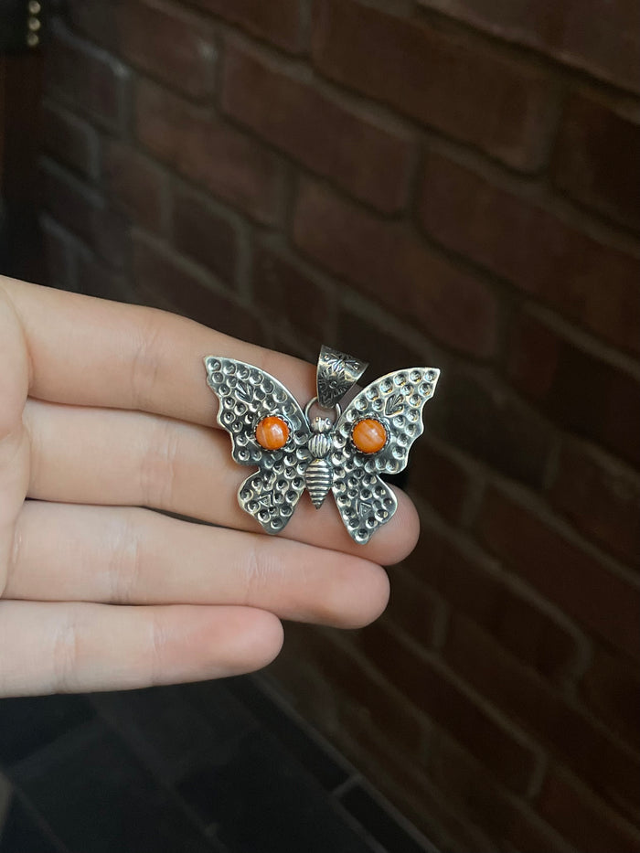 Spiny Oyster Butterfly Pendant | Sterling Silver 925 C632